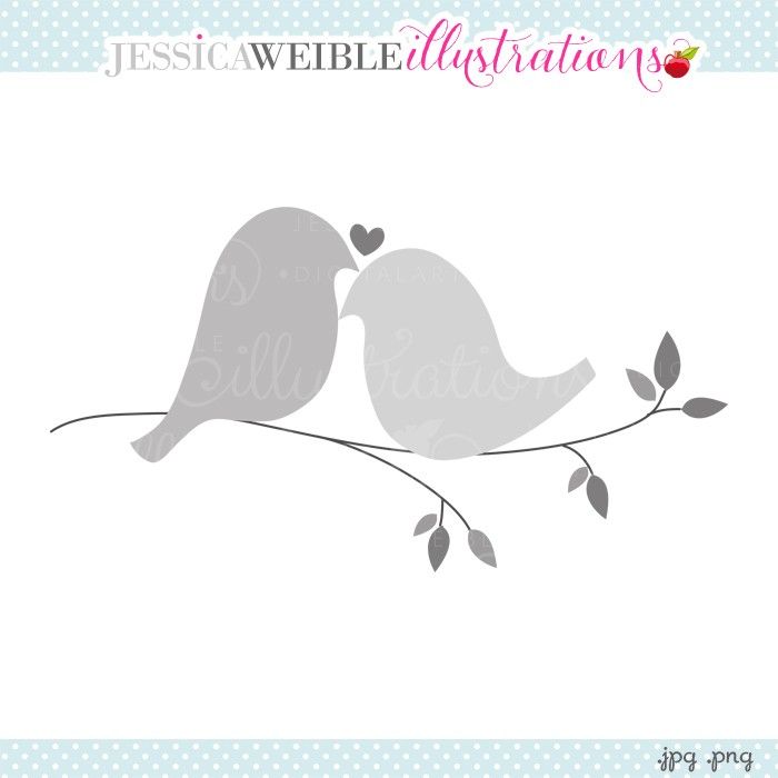 Love Doves Clipart   Jw Illustrations   Jwi    Create With Clipart