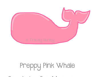 Preppy Pink Whale Original Art Down Load Pink Whale Clip Art