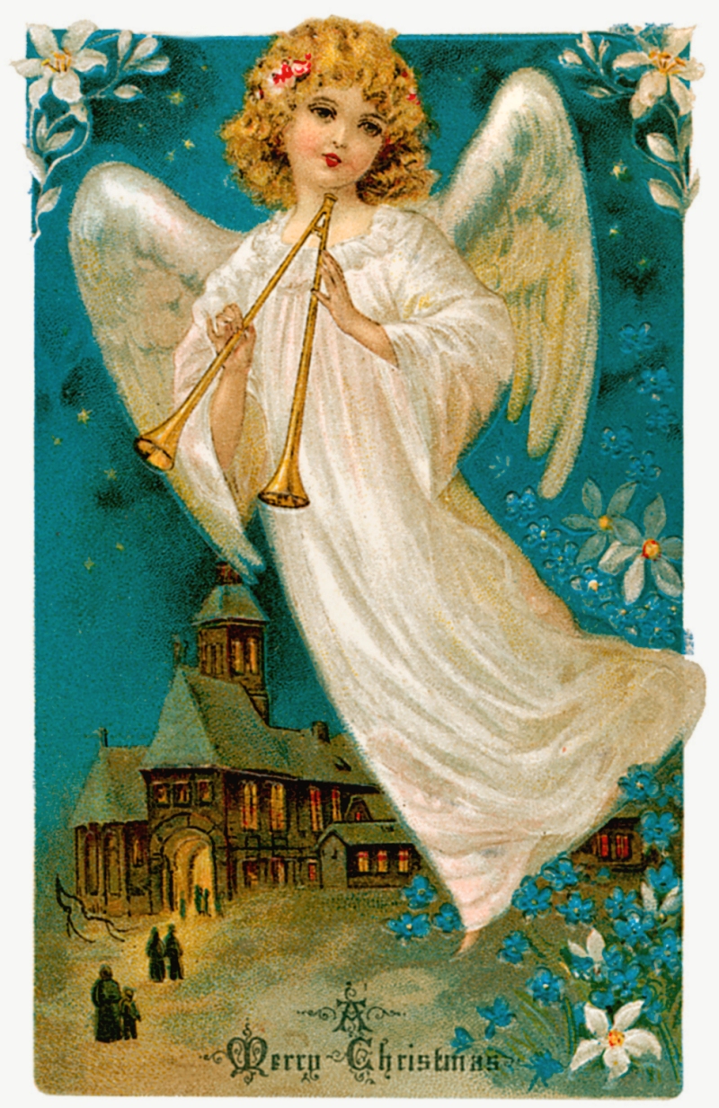 Christmas Angel Vintage Angels Victorian Images Nostalgia Old    