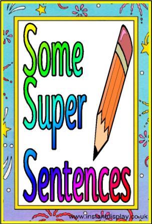 Compound Sentence Clipart Sentences Display Posters