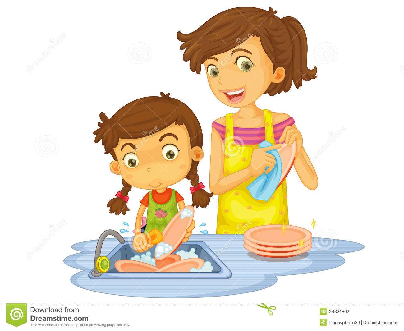 Go Back   Pix For   Washing Dishes Clipart
