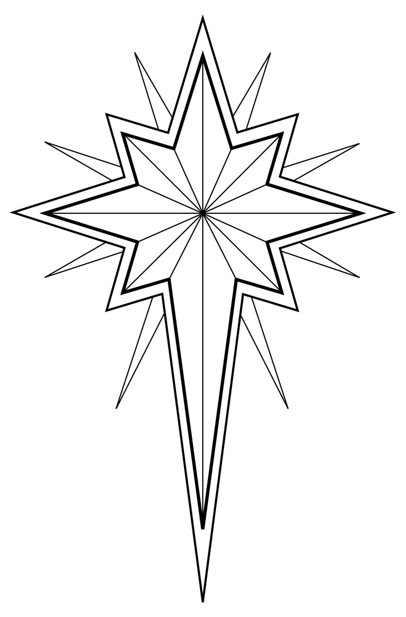 In Black And White  Use This Illustration Of A Christmas Star Or Star