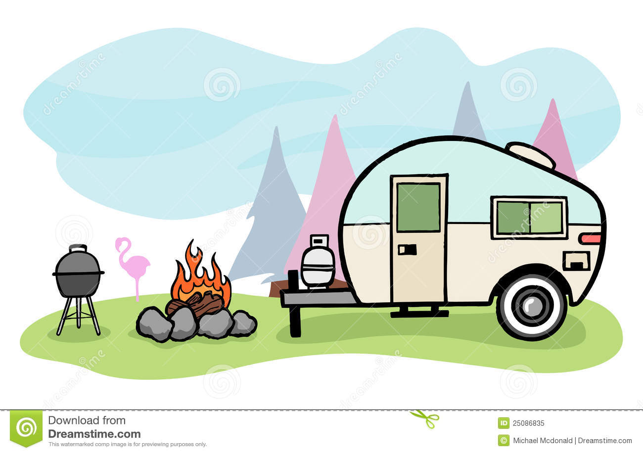 Camper Illustration Royalty Free Stock Photo   Image  25086835