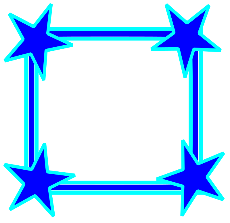 Simple Bright Blue Star Cornered Frame By Gr8dan   A Simple Bright