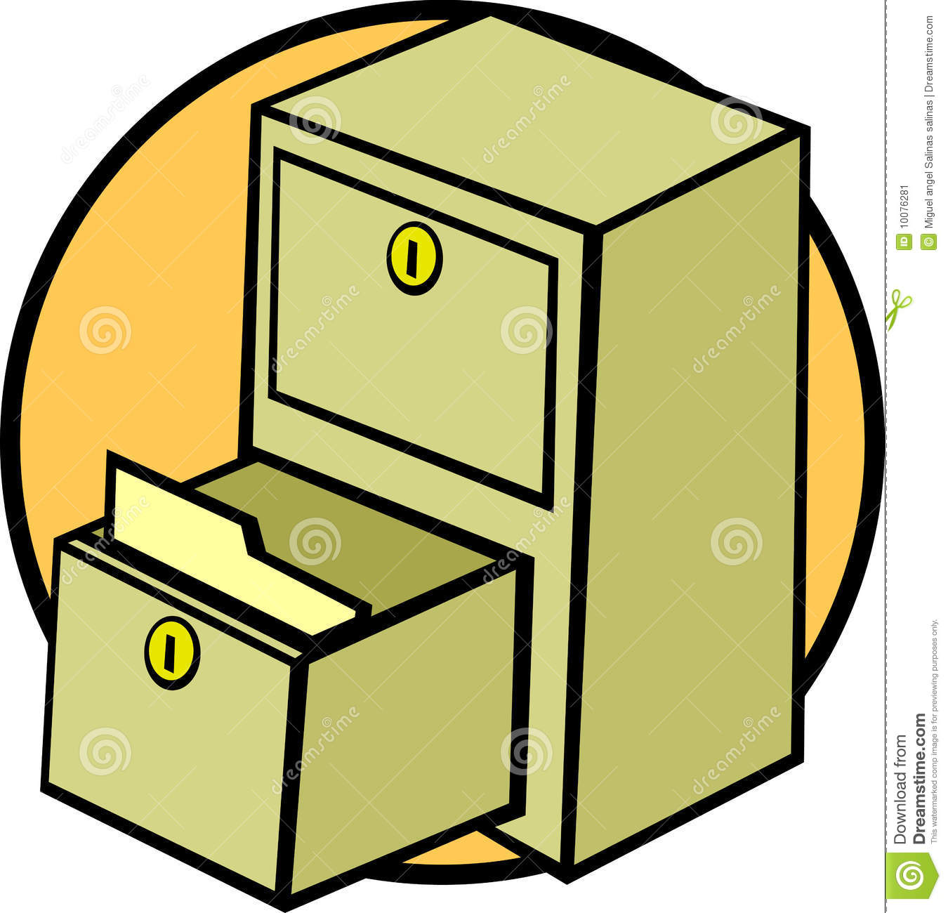 File Cabinet Drawer And Folder Vector Illustration Stock Image   Image