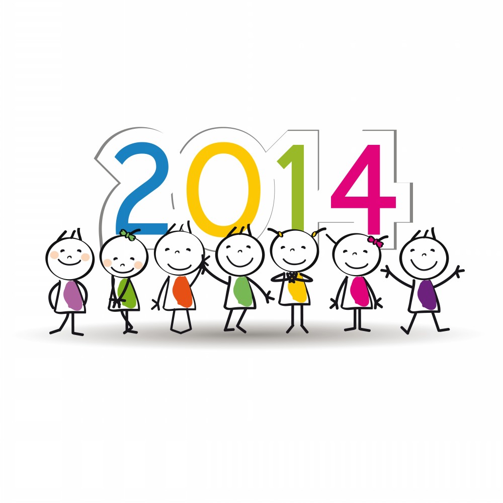 Printable Clip Art Of Happy New Year 2014 For Kids   Coloring Point