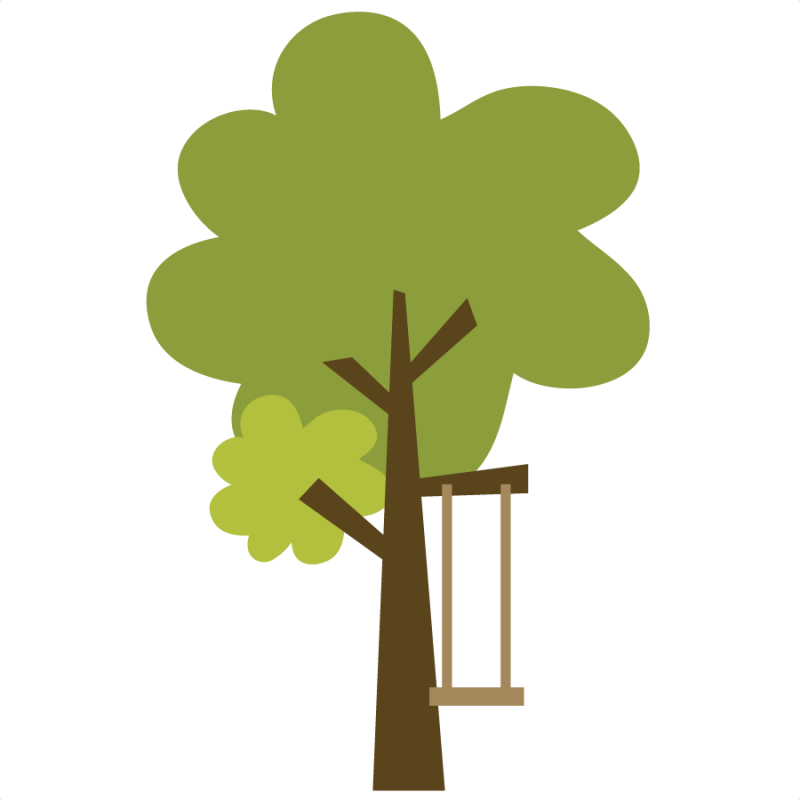 Tree With Swing Svg File For Scrapbooking And Cardmaking Cute Svg Cuts