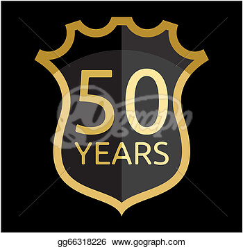 Golden Shield 50 Years  Clipart Illustrations Gg66318226