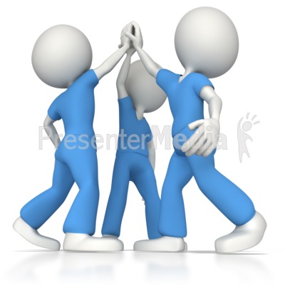 Nurse Or Doctor Team High Five   Medical And Health   Great Clipart