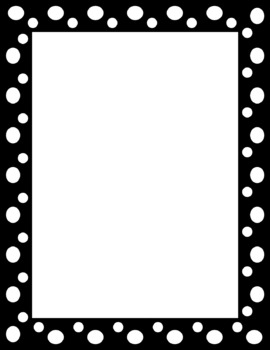 Polka Dot Page Frame Clip Art