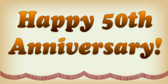 Happy 50th Anniversary  Happy 50th Anniversary  Banner Sign