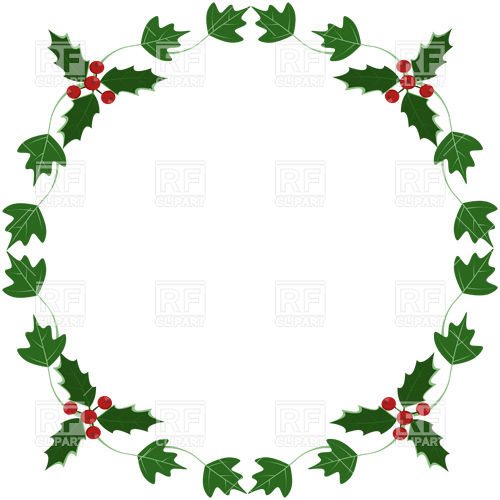 Holly And Ivy Yule Round Frame 24715 Borders And Frames Download