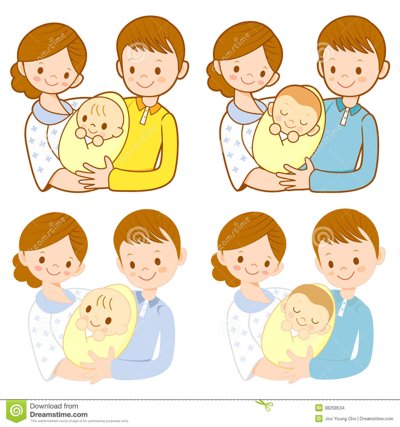 Mom Dad And Baby Clipart The Mom And Dad Holding