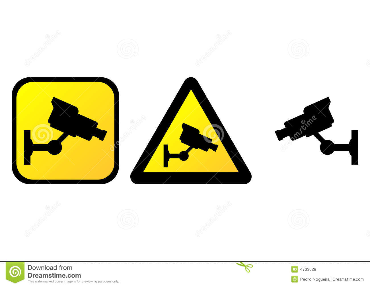 Sign Surveillance Cameras Shutterstock Eps Vector Grunge Clipart