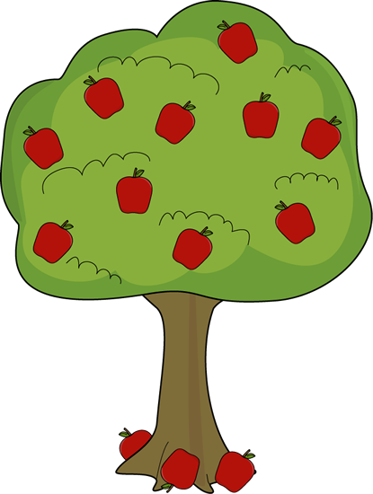Apple Tree With Fallen Apples Clip Art   Apple Tree With Fallen Apples