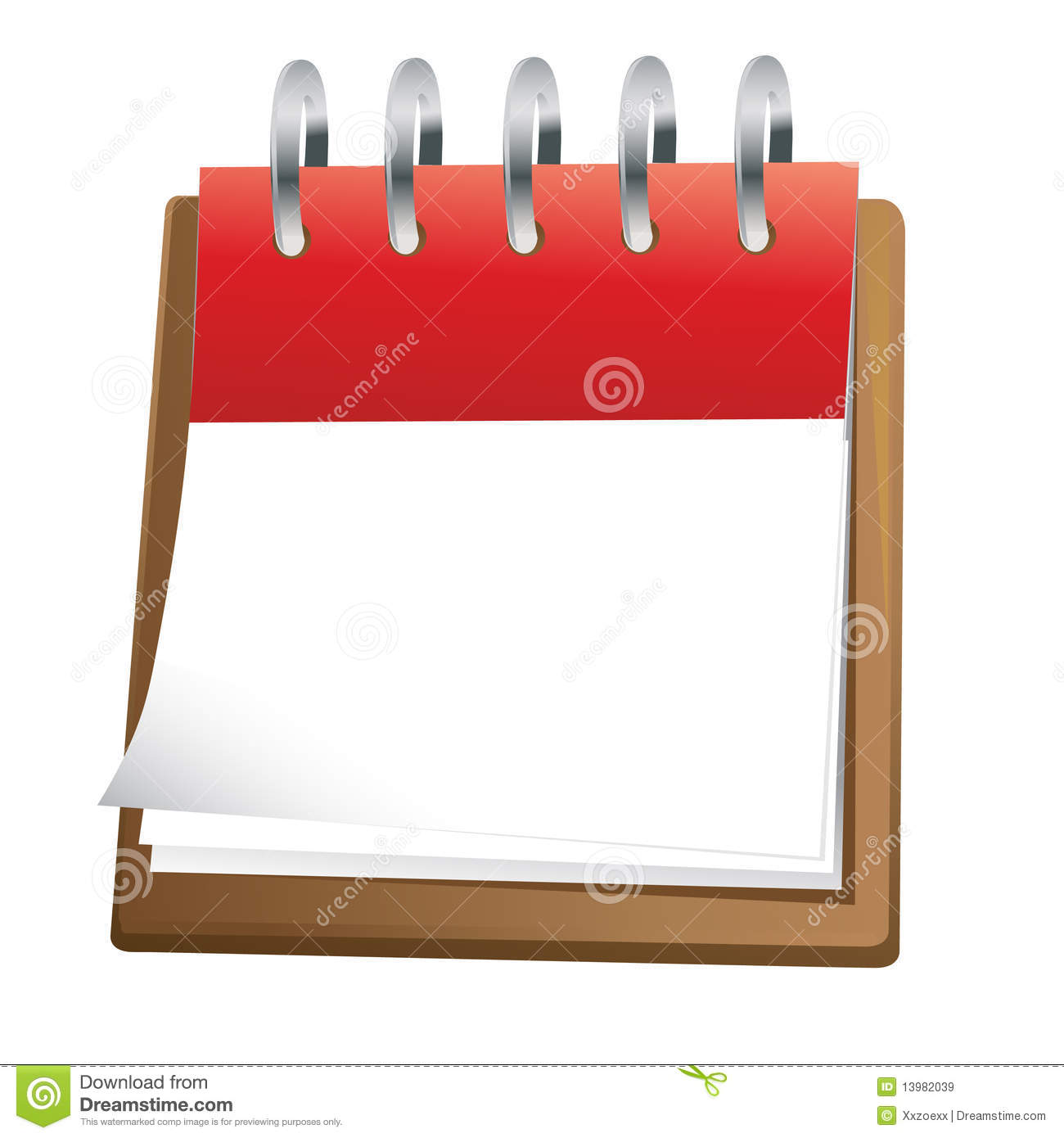 Blank Calendar Clip Art Royalty Free Stock Images   Image  13982039