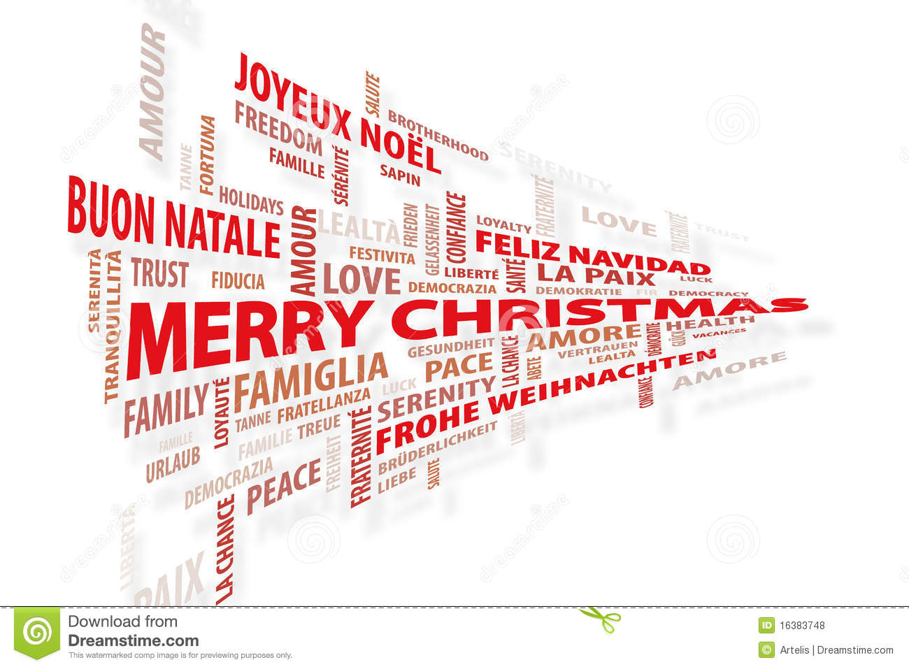Christmas Wall Of Words Royalty Free Stock Photos   Image  16383748