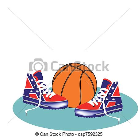 Clipart Vector Of Gym Shoes   Basketball Shoes Csp7592325   Search