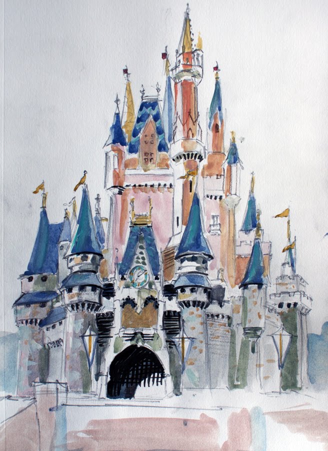Disney World Castle Drawing Disney World Castle From Life