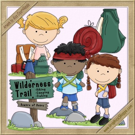 Hiking Clip Art Whimsical Graphics    3 00   Graphics Shoppe