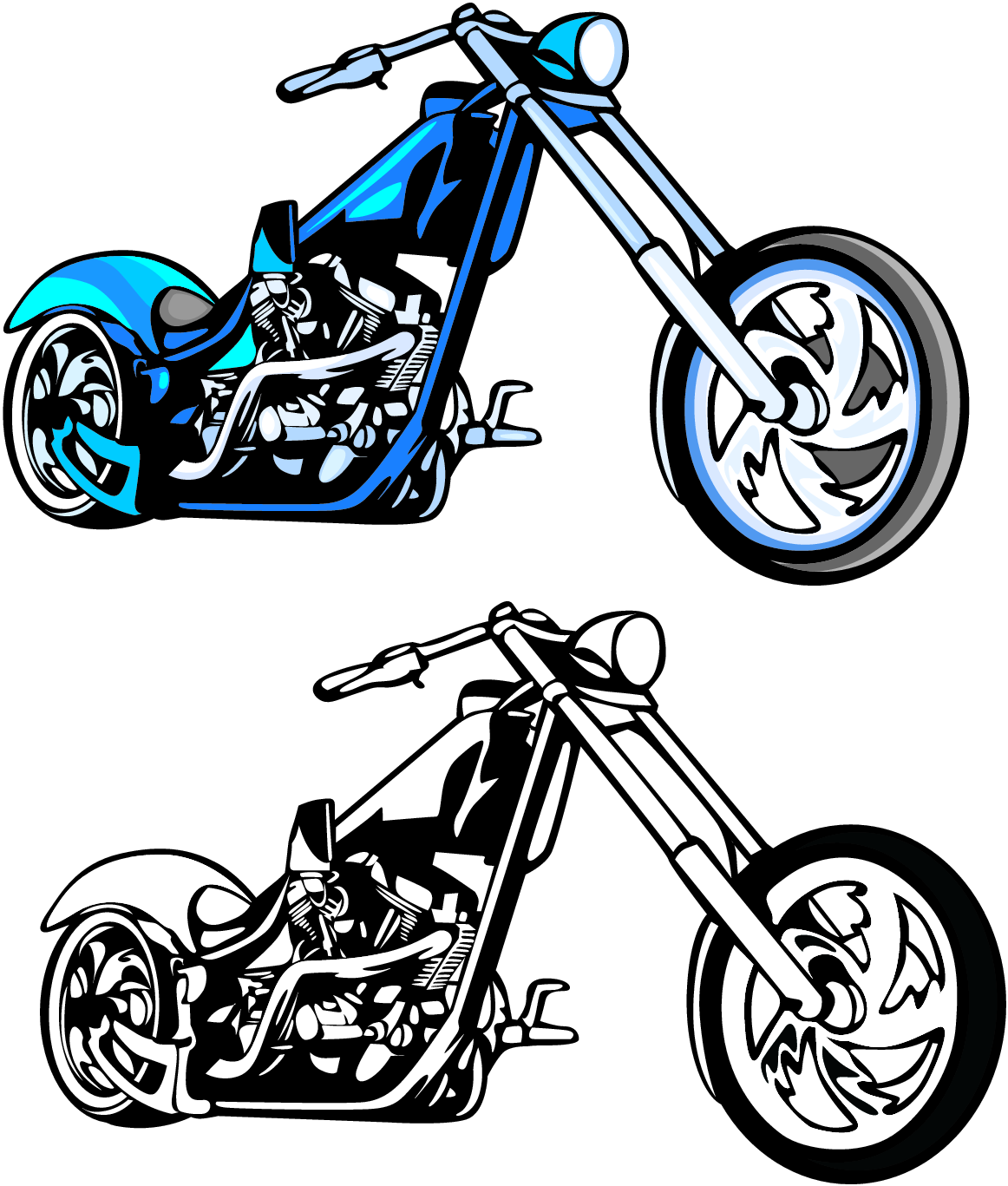Motorcycle Chopper Clipart   Clipart Panda   Free Clipart Images