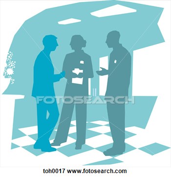 Of Hospital Staff Having A Discussion Toh0017   Search Eps Clipart