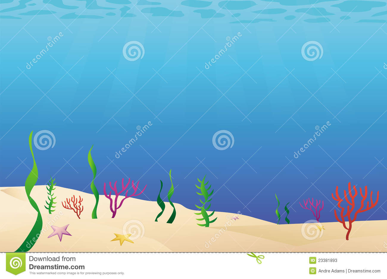 Cartoon Illustration Of A Ocean Floor Sea Bed Mr No Pr No 4 4503 13