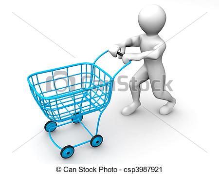 Consumer Clipart Man With Consumer Basket