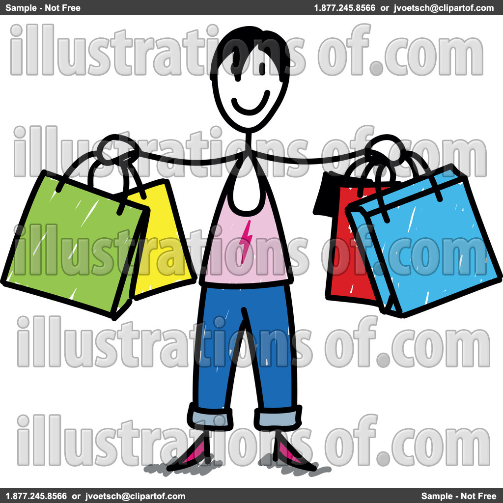 Consumer Clipart Royalty Free Rf Shopping Clipart Illustration By