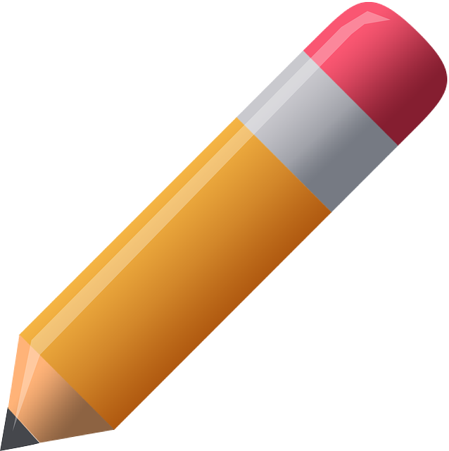 Pencil Clipart Pen Orange Red Eraser Graphic