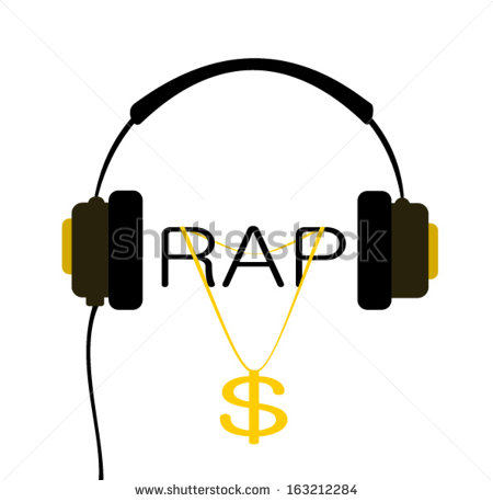 Rapper Chains Clipart Headphones With Rap Music And