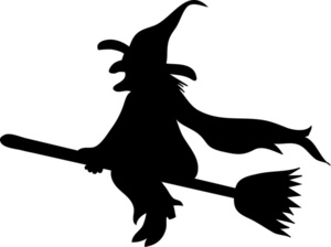 Cute Witch Clipart Halloween Wicked Witch On Her Broomstick Silhouette