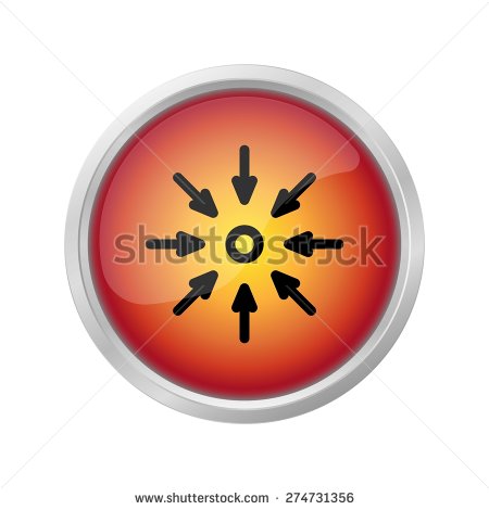 High Blood Pressure Sign Icon On Red Button Stock Vector Clipart