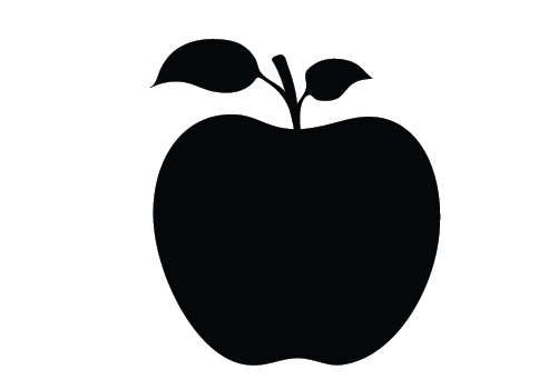 One More Apple Silhouette Vector Added In Fruit Silhouette Vector