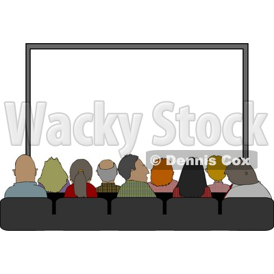 Sitting In Their Seats At The Movie Theatre Clipart   Djart  4229