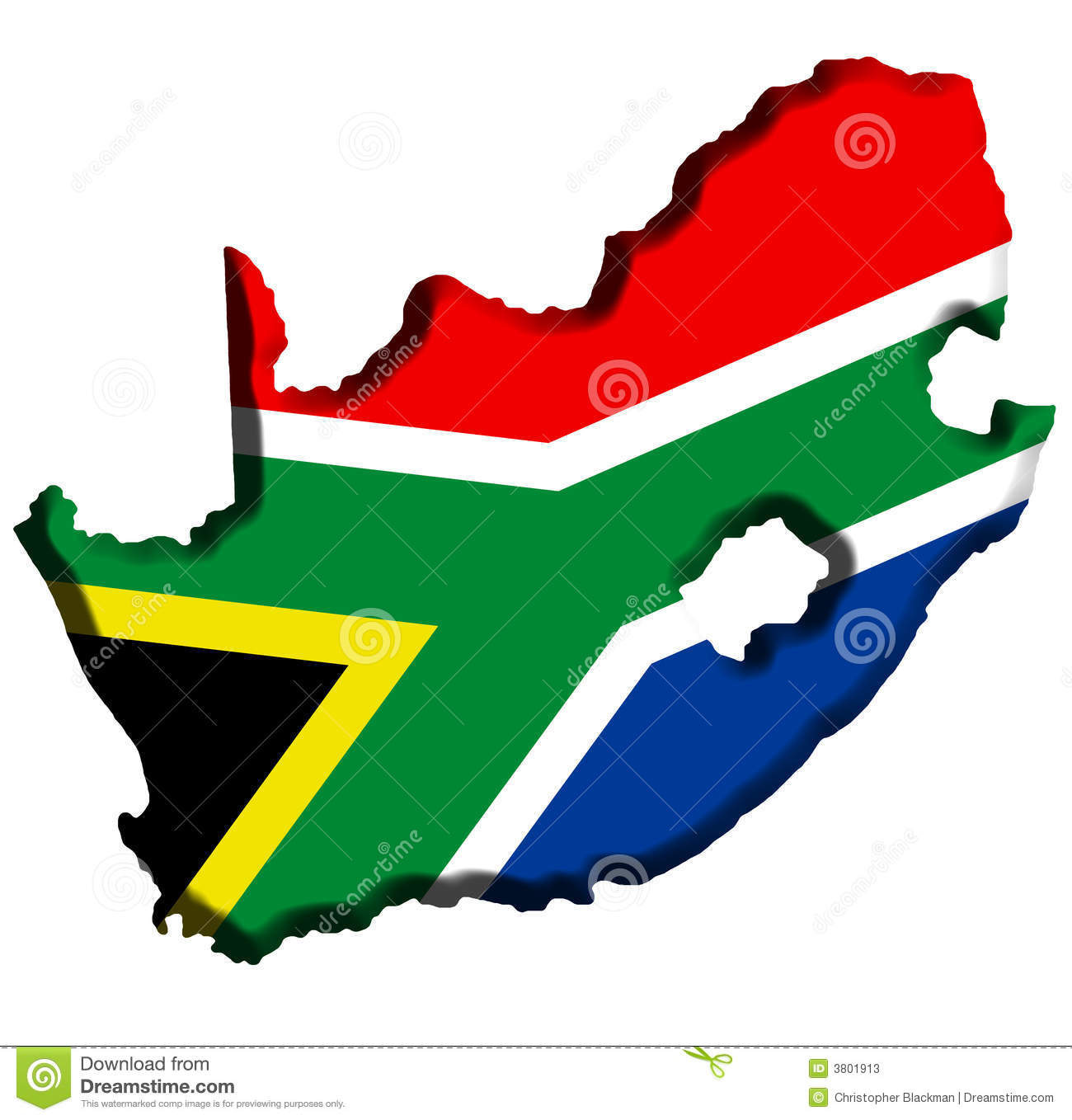 South Africa Flag Map Clipart   Free Clipart