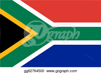 Stock Illustration   South Africa Flag  Clipart Drawing Gg62764500