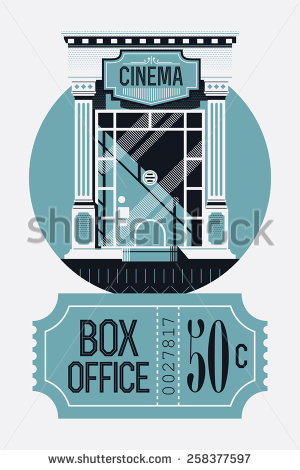 Template On Film Box Office Report With Retro Style Cinema Movie