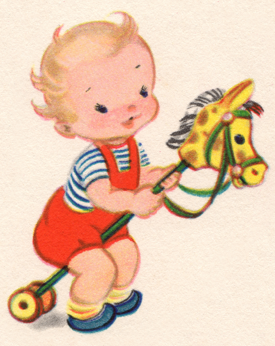 Vintage Clip Art  Baby Boy