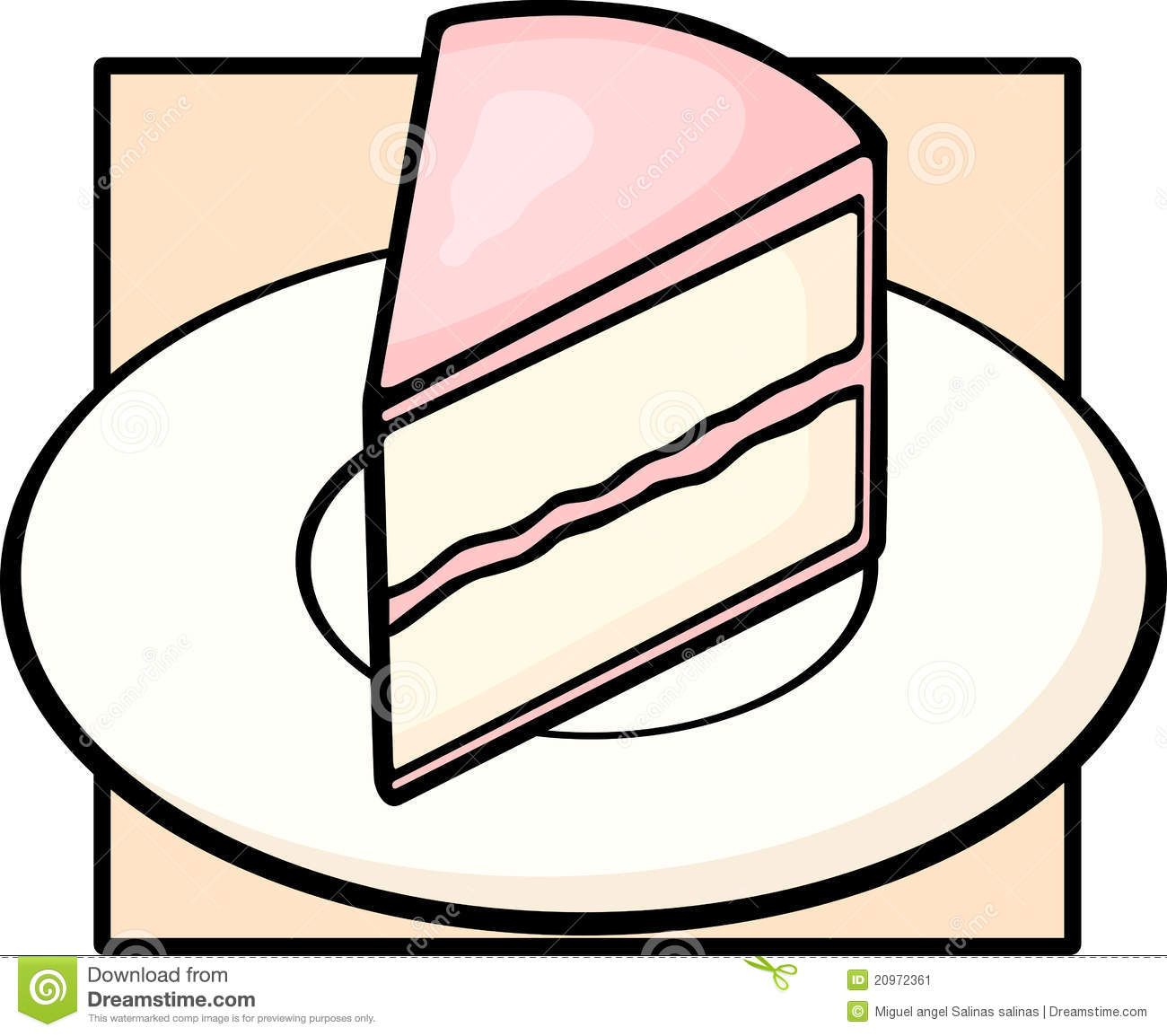 Birthday Cake Slice Clip Art Cake Slice Dish 20972361 Jpg