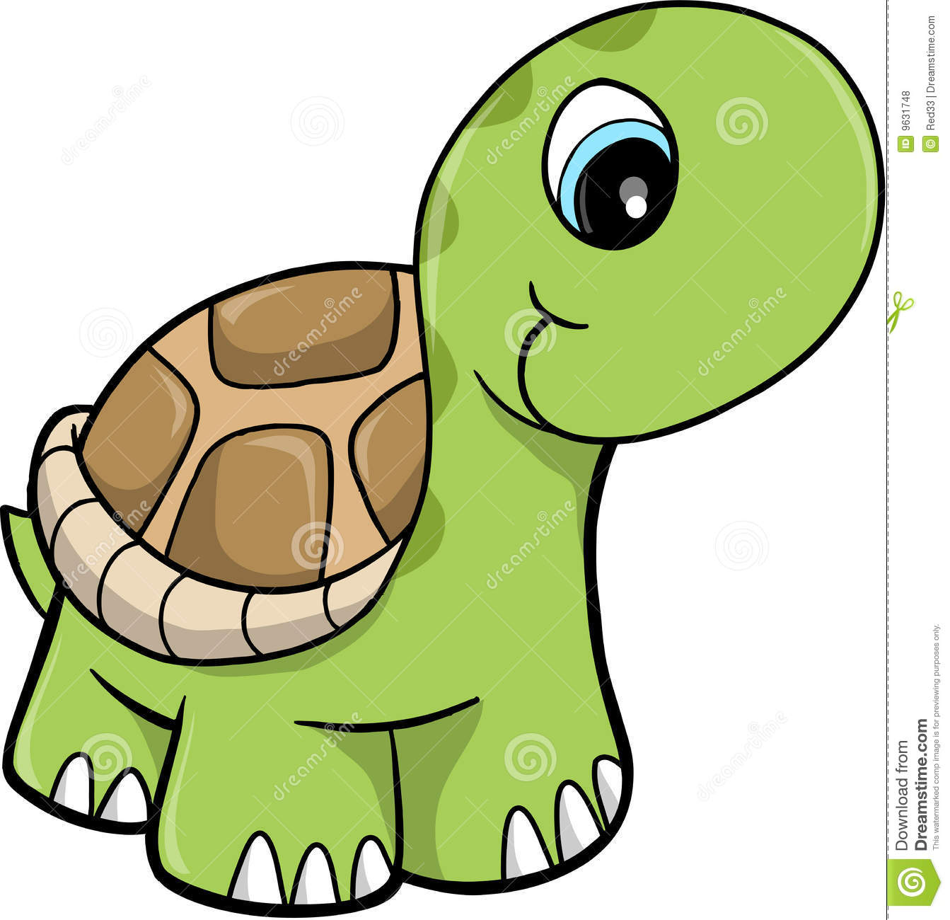 Cute Turtle Clip Art Cute Safari Turtle Vector Illustration 9631748