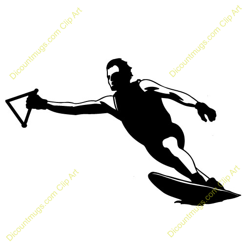 Clipart 14182 Wakeboarding   Wakeboarding Mugs T Shirts Picture