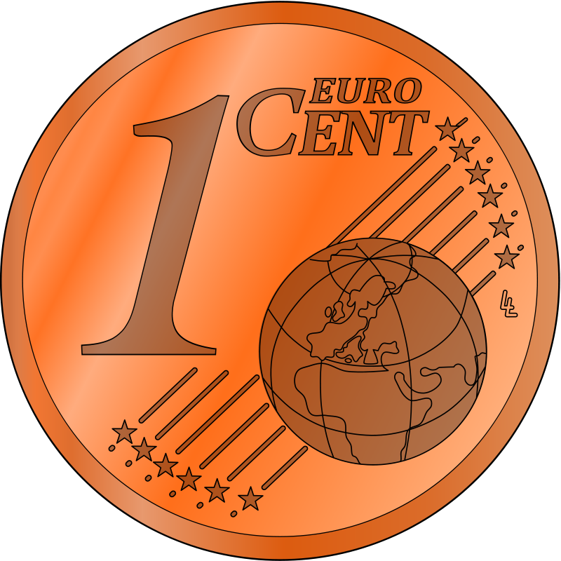 Free 1 Cent Euro Clip Art