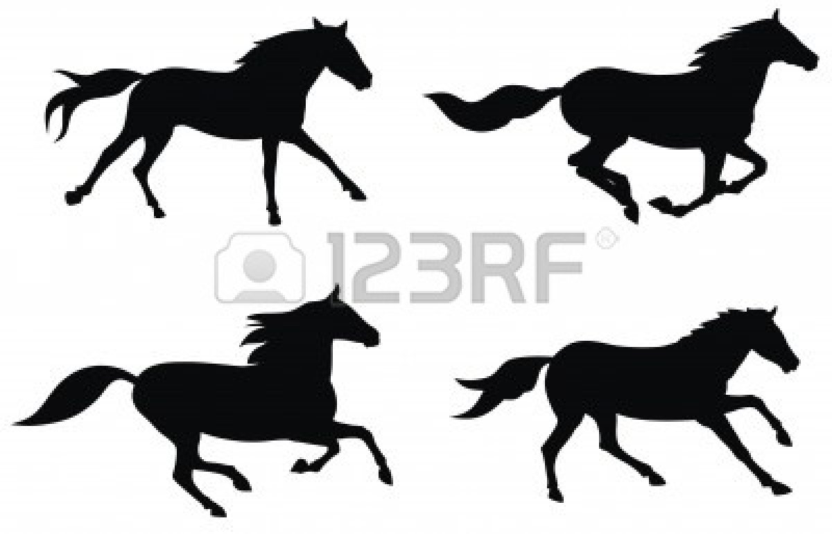 Running Horse Herd Silhouette   Clipart Panda   Free Clipart Images