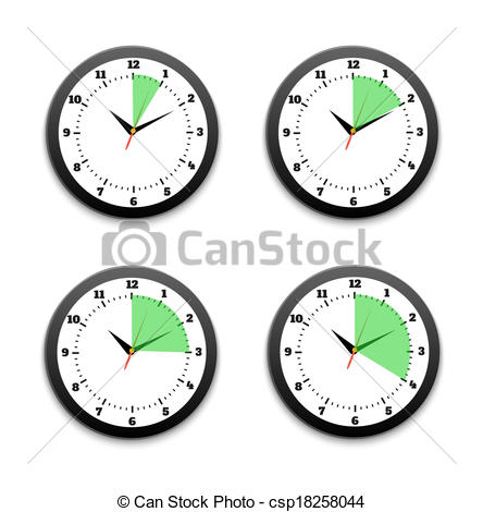 30 Minute Timer Clipart Black Clocks Icon Set  Set Of Timers  5 10    