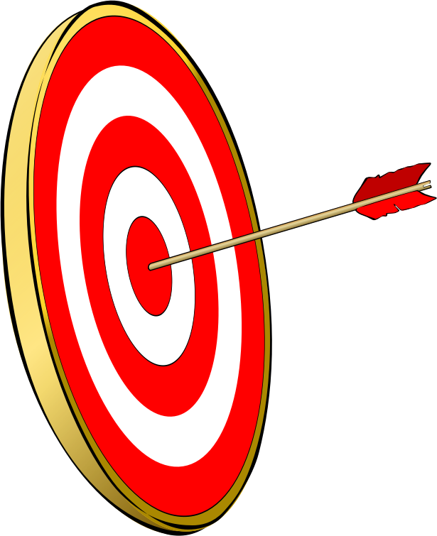 Bullseye By Amcolley   An Arrow Sticks Out Of The Center Of A Red And    
