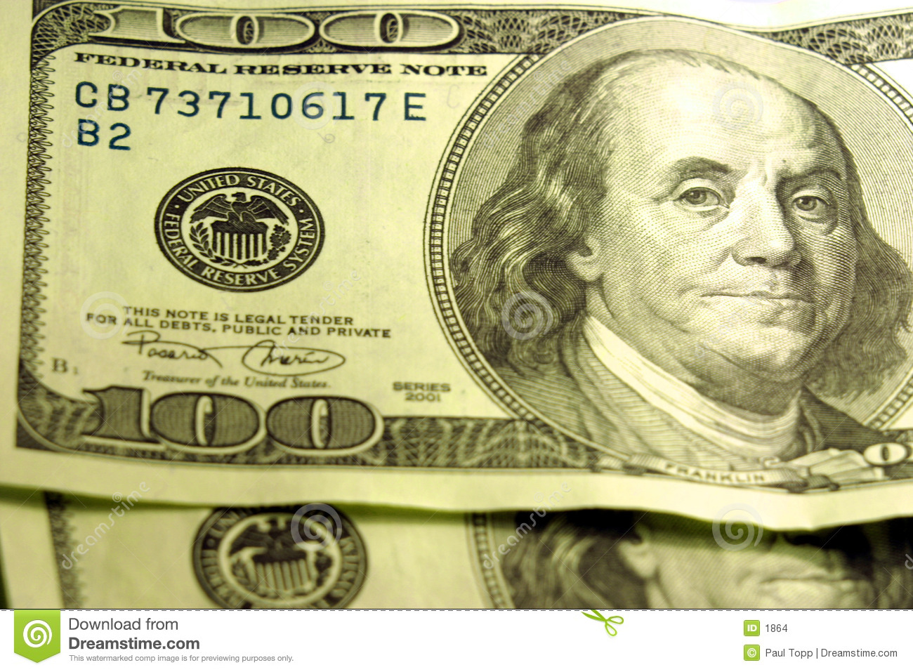 Close Up Of  100 Bills Stock Images   Image  1864