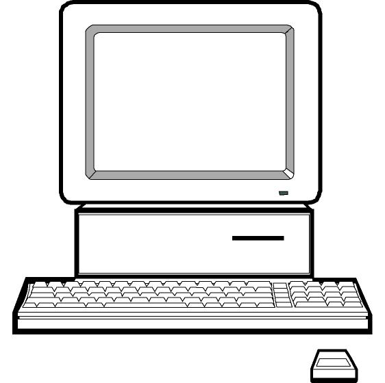 Computer Clipart Black And White   Clipart Panda   Free Clipart Images