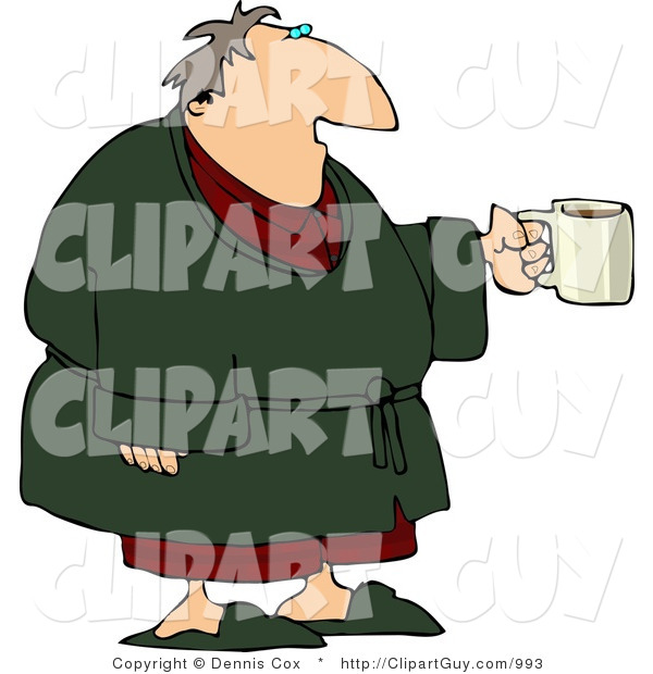Early Morning Of His Day Guy Clip Art Dennis Cox