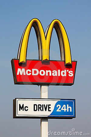 Mcdonalds Logo On Blue Sky Background Editorial Stock Photo   Image    